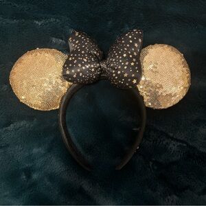Black and Gold Starry Headband